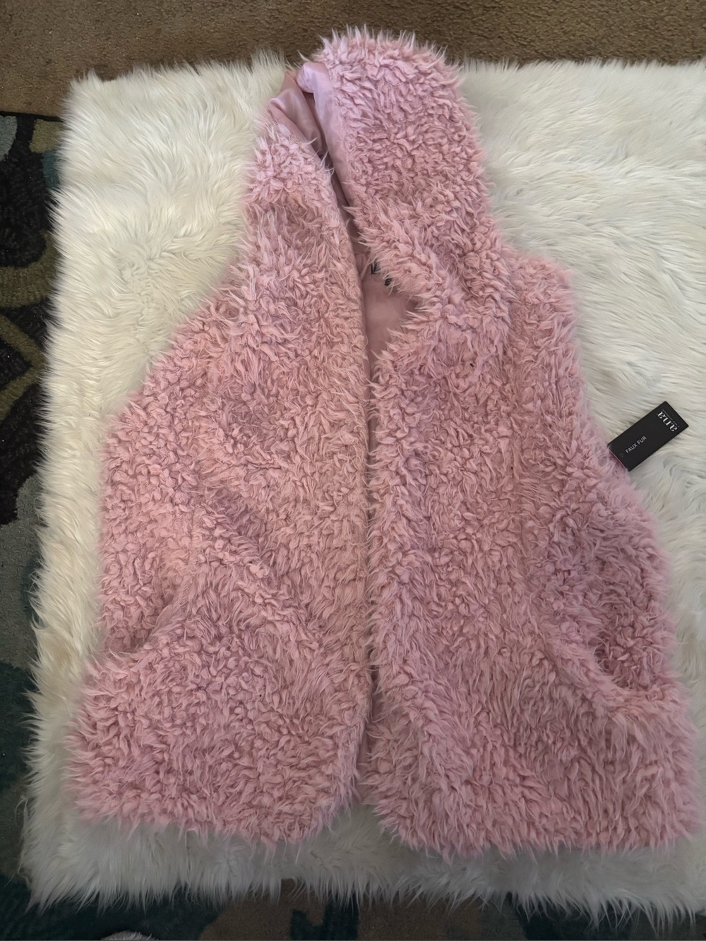 Pink Faux Fur Hooded Jacket